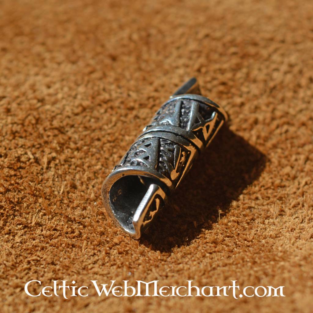 Baardkraal met runenschrift, sterling zilver - Image 4