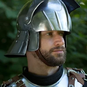 16e eeuwse sallet, gepatineerd, 1-1.2 mm
