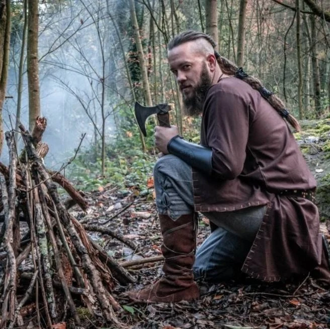 Vikingbroek Jorvik, grijs, wolmix - Image 3