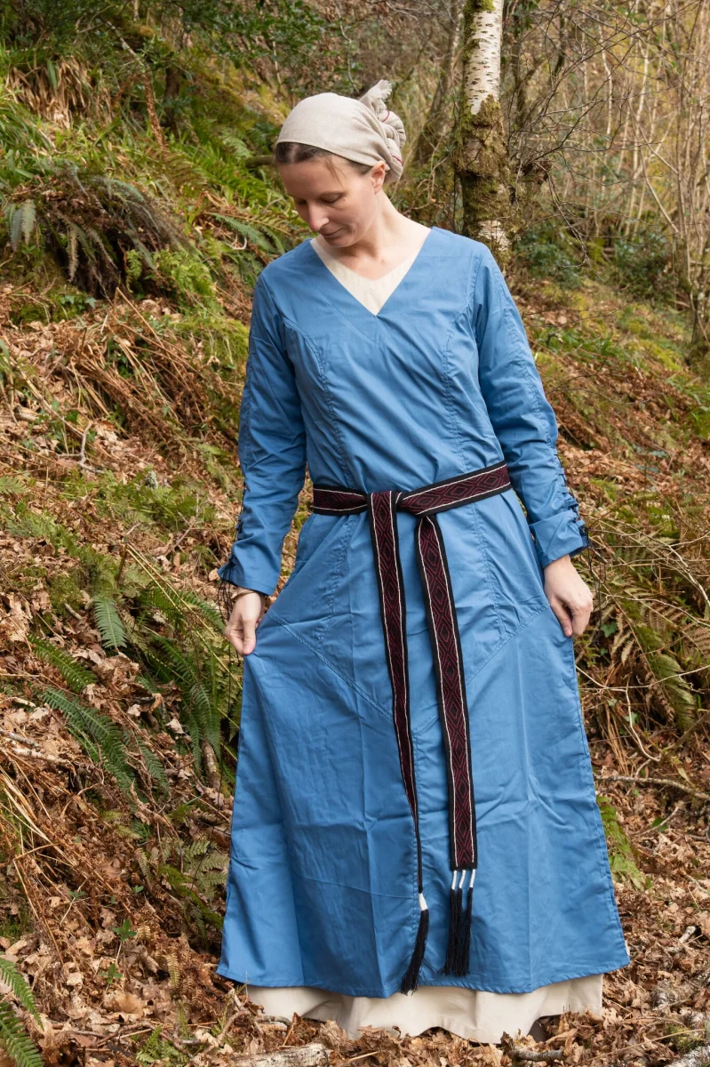 (Vroeg) middeleeuwse jurk Aldith, blauw - Image 2