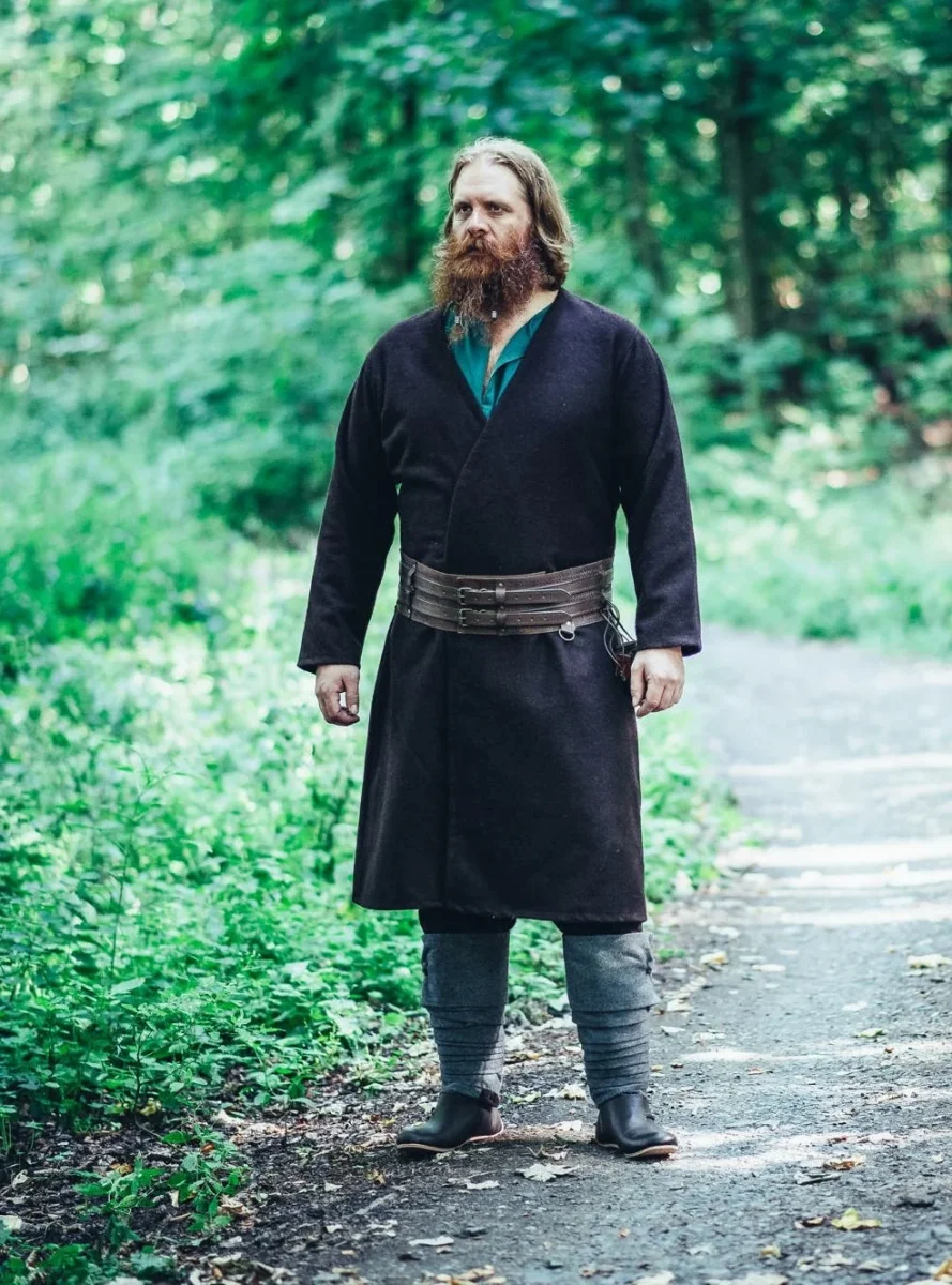 Kaftan Gustav, zwart, wolmix - Image 2