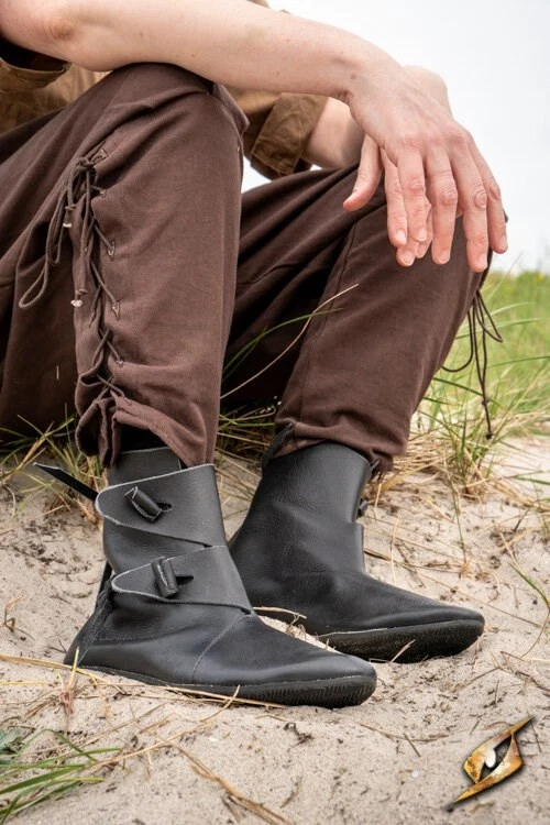 Viking schoenen Jorvik met rubber zool, zwart - Image 2