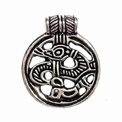 9e eeuws Birka amulet, verzilverd brons - Image 5