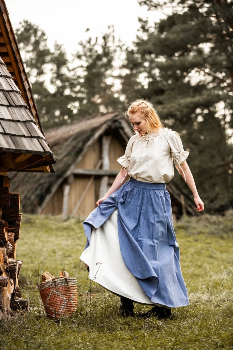 Middeleeuwse rok Elise, blauw - Image 3