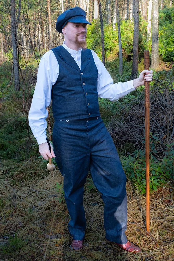 1920 vest Harold, blauw - Image 4