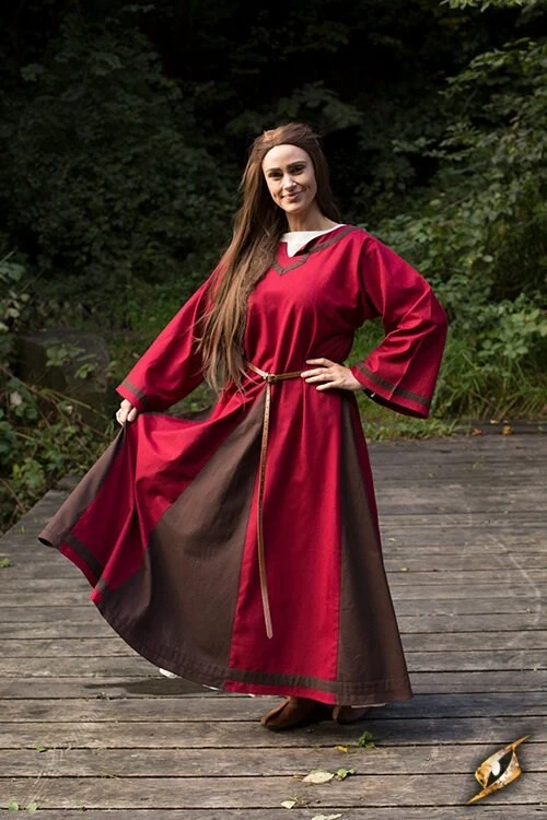 Vikingjurk Astrid, rood/bruin - Image 2