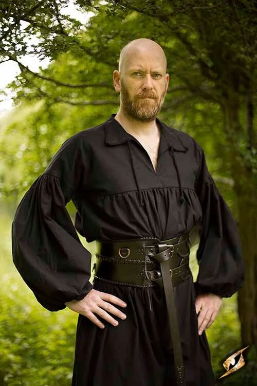 Brede tailleriem, zwart
