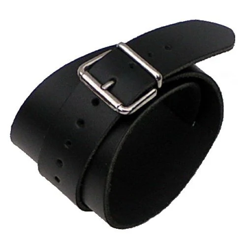Armband met gespen, bruin, leer - Image 2