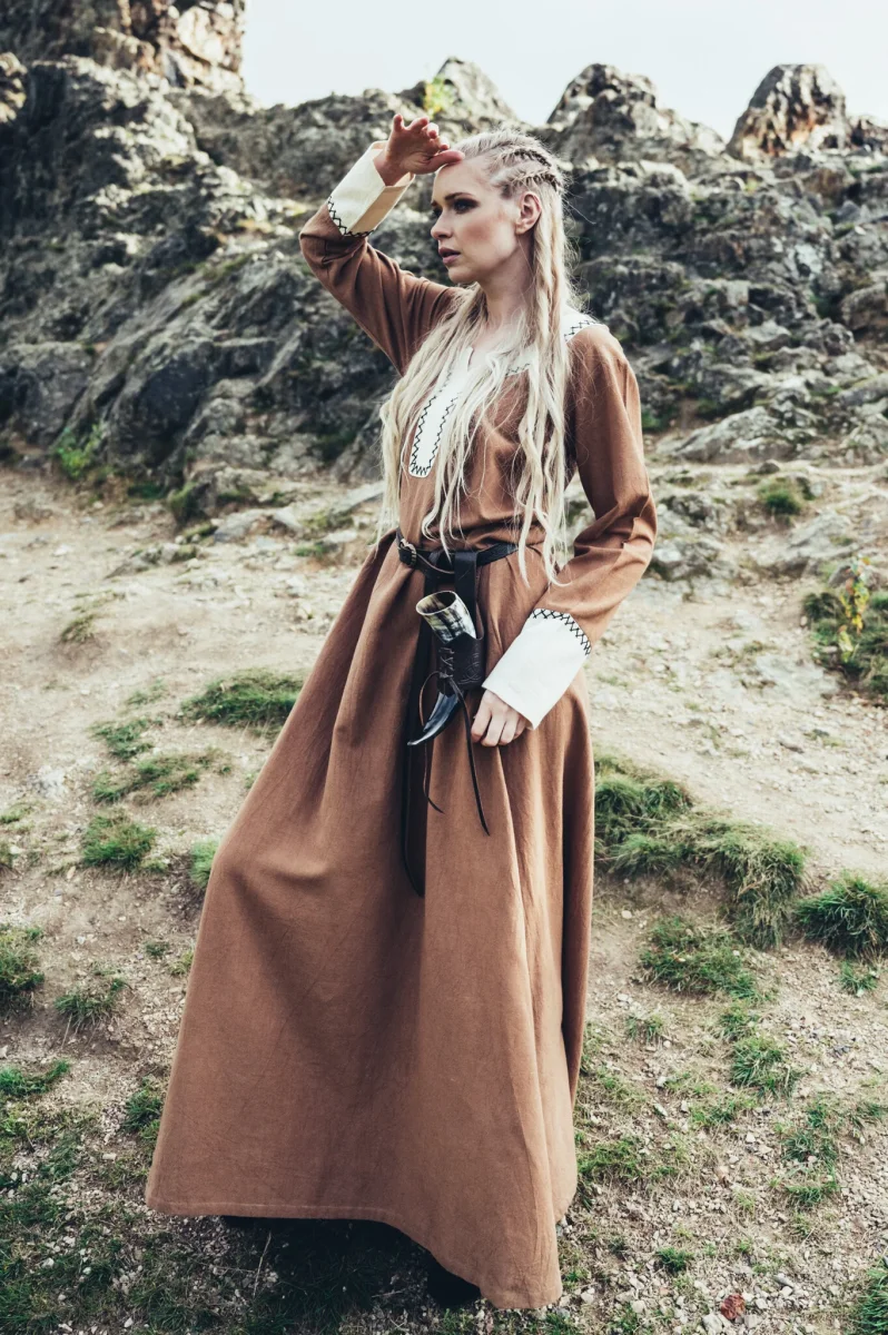 Viking jurk Lagertha, zand - Image 3
