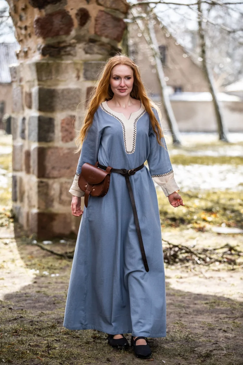 Viking jurk Lagertha, blauw - Image 2