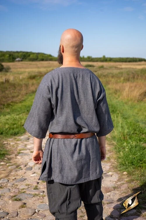 Viking tuniek Arvis, vissegraatmotief, Storm grijs - Image 6