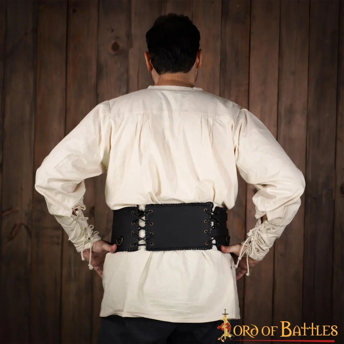 Brede Viking riem, zwart - Image 8