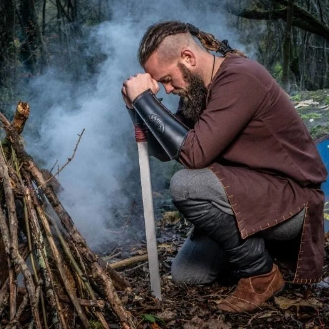 Vikingbroek Jorvik, grijs, wolmix - Image 4