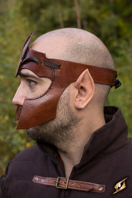 Elven hoofdband LARP, bruin leer - Image 6