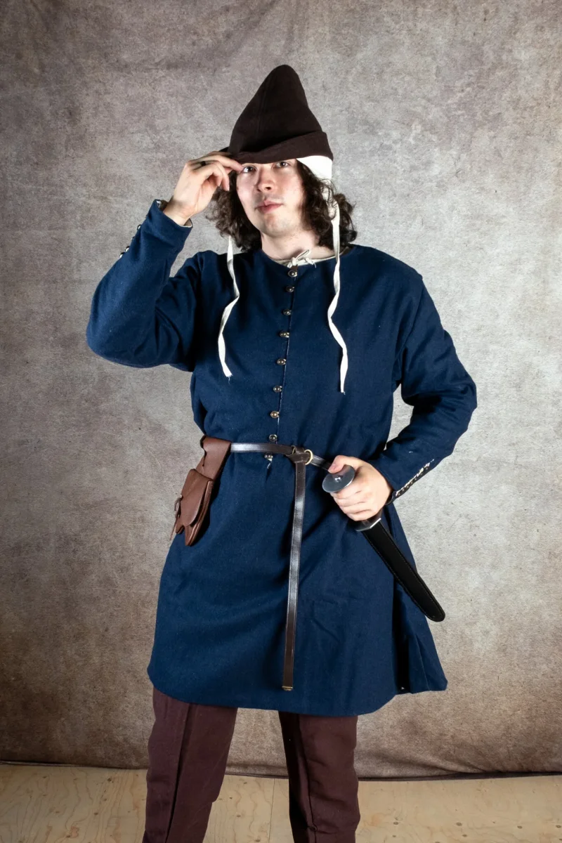 Cotehardie Rafael, wolmix, blauw - Image 3