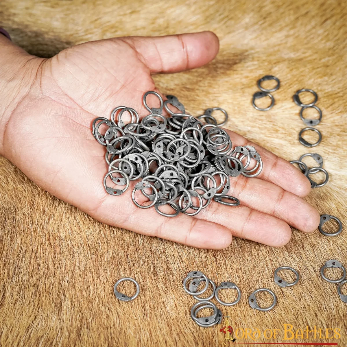 1kg maliënringen zwart, ronde ringen, ronde klinknagels, 9mm - Image 4