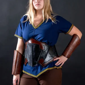 Dark Elf zwart/bruin leren korset