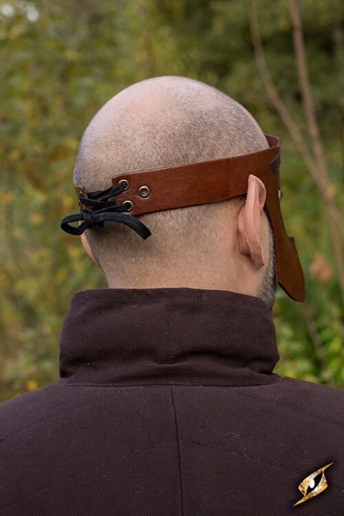 Elven hoofdband LARP, bruin leer - Image 5
