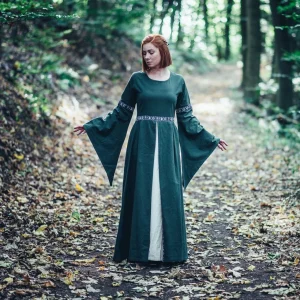 Jurk Ivy groen-wit