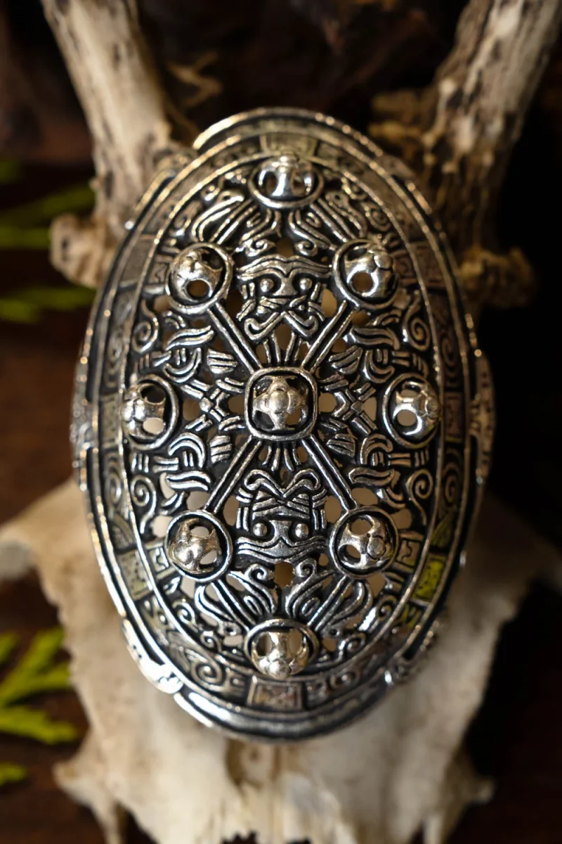 9e eeuwse Viking schildpad broche, Borrestijl, brons, prijs per stuk - Image 2