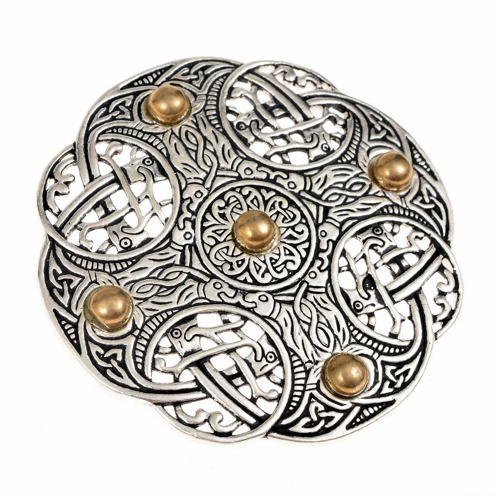 Angelsaksische fibula, Galloway-schat, verzilverd brons