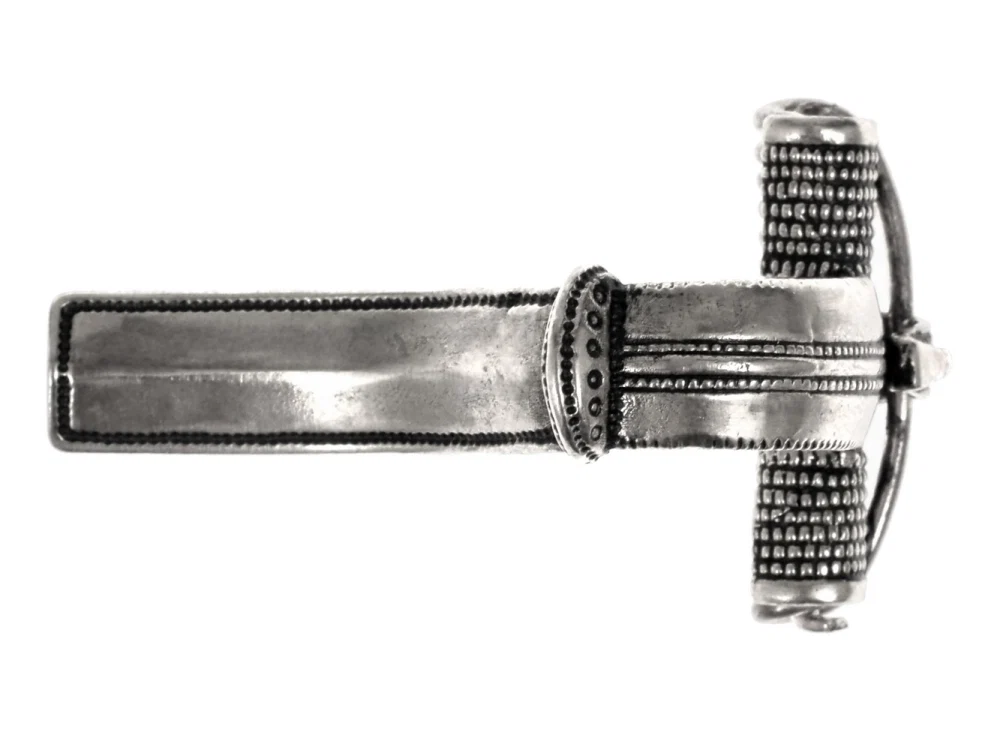 Germaanse rolkapfibula, Putensen, verzilverd brons - Image 5