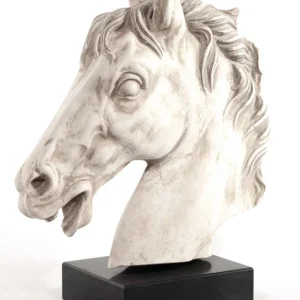 Beeld Bucephalus, paard van Alexander de Grote, Alabastergips