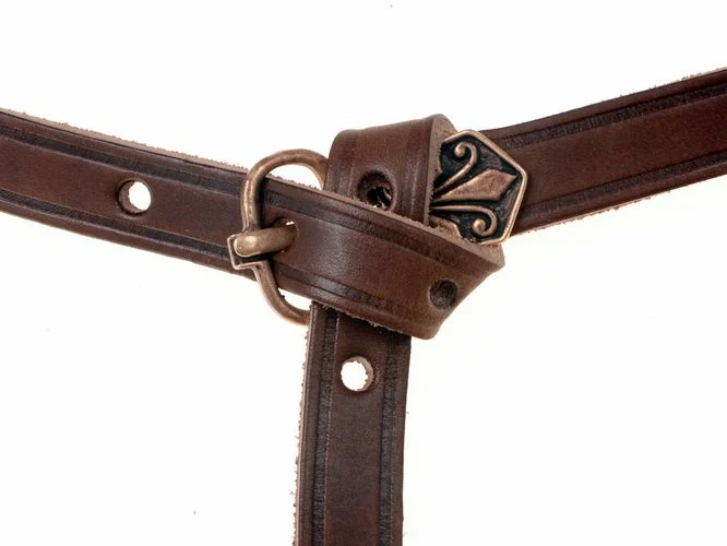 Awaarse riem, bruin leer - Image 3