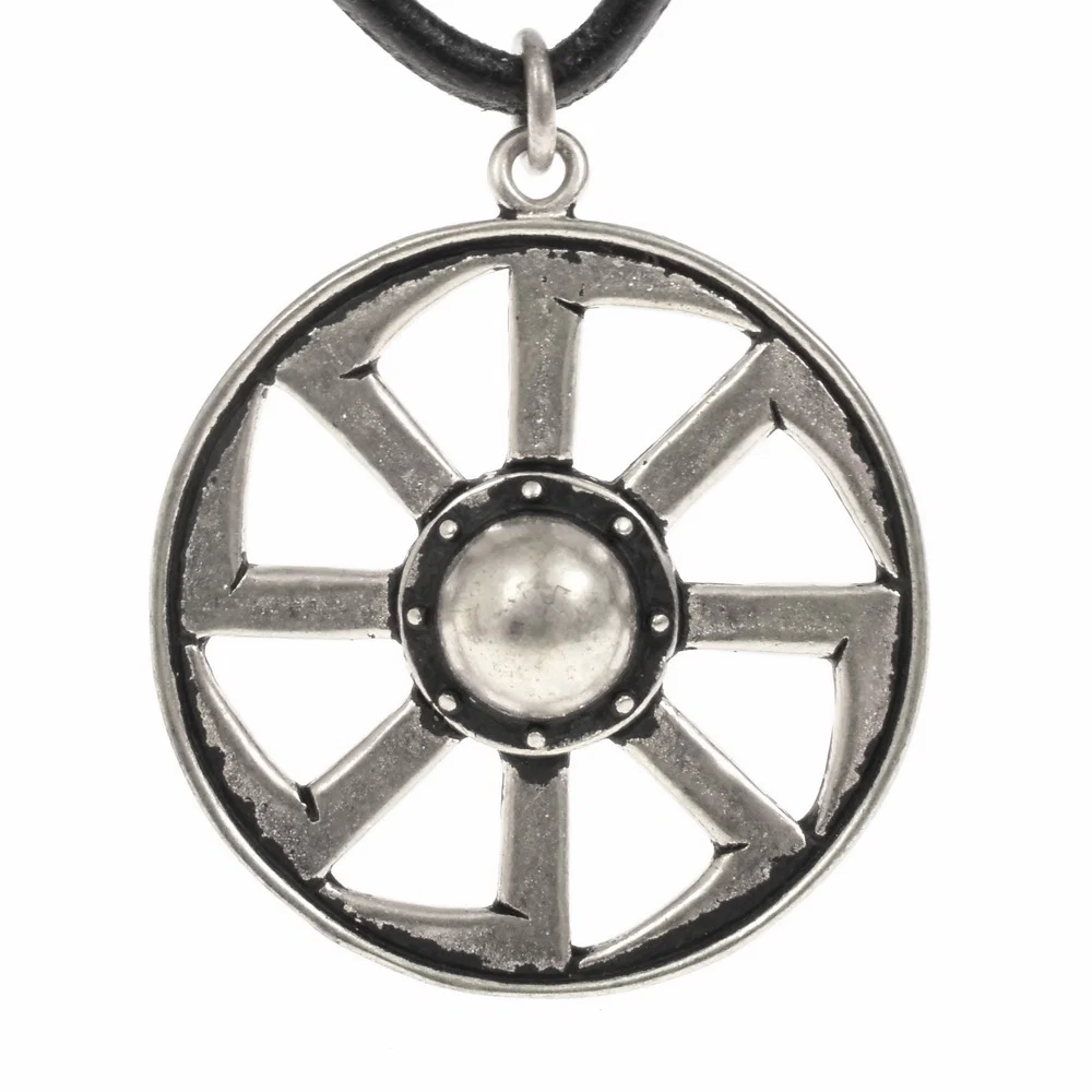 Slavisch kolovrat-amulet, zonnerad, brons - Image 3
