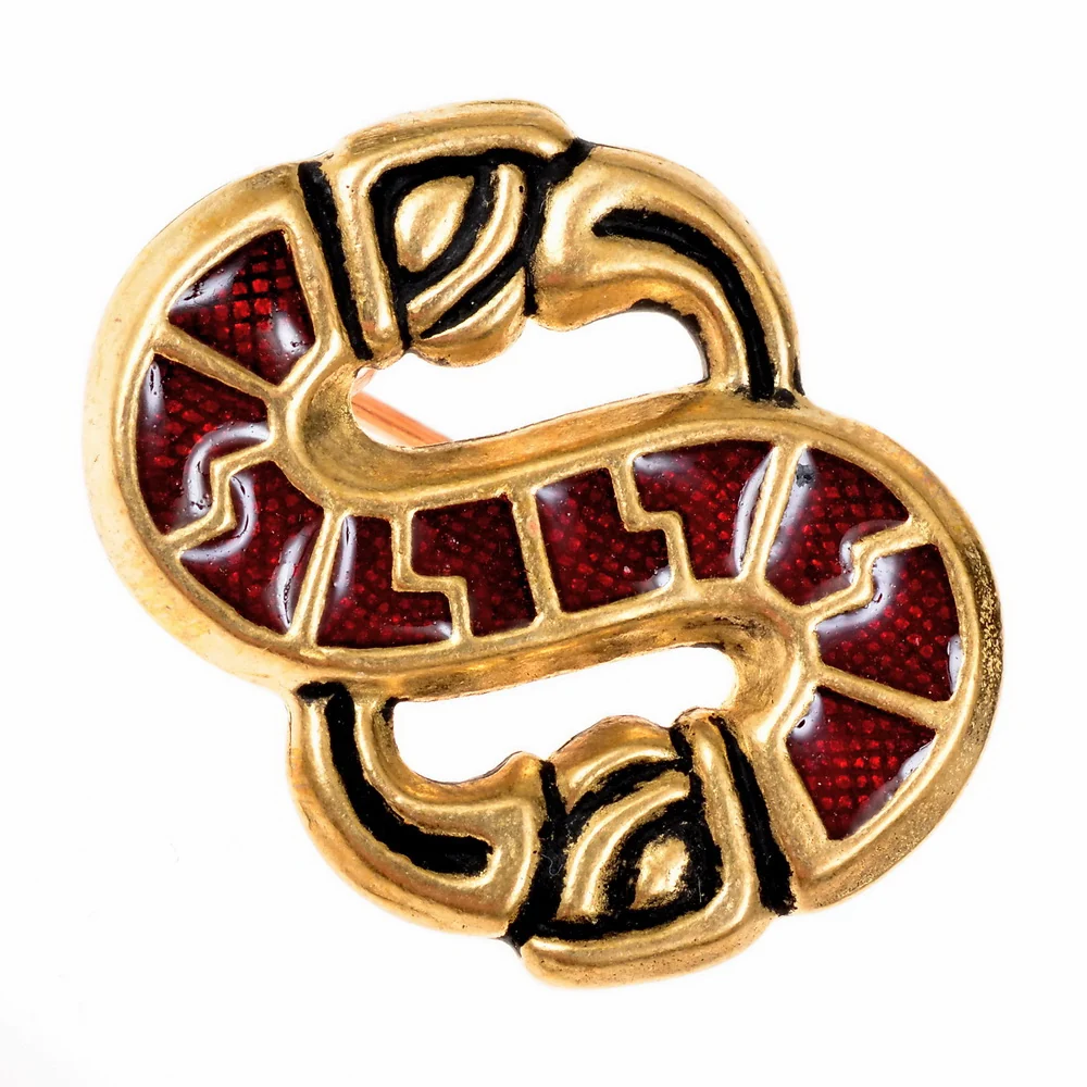 Langobardische S-fibula, verzilverd brons - Image 3