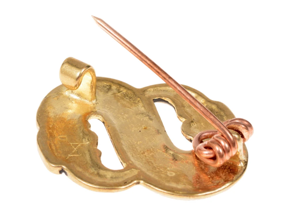 Langobardische S-fibula, verzilverd brons - Image 5