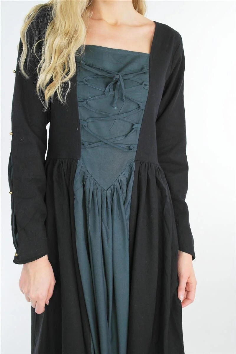 Renaissance jurk Medusa, zwart - Image 5