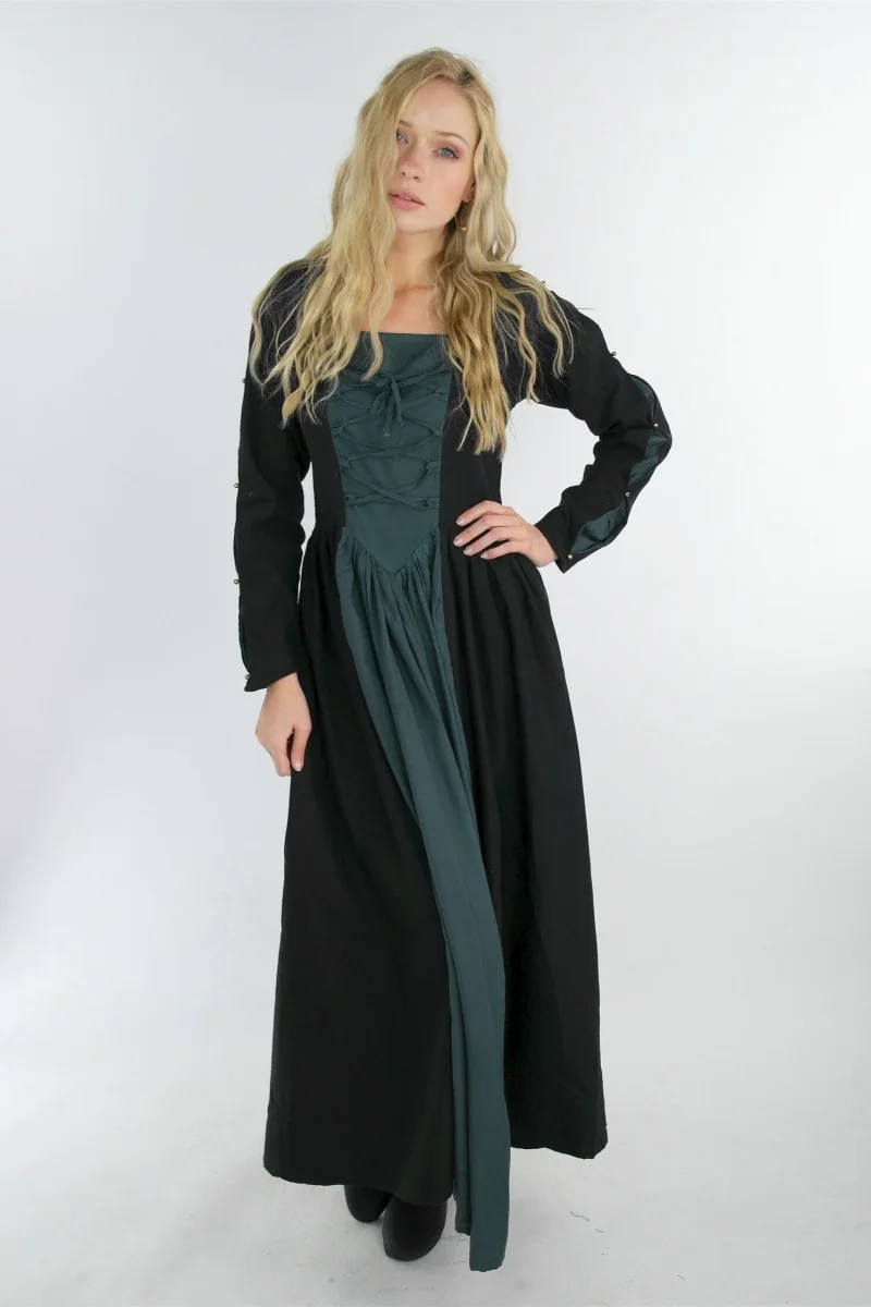 Renaissance jurk Medusa, zwart - Image 4