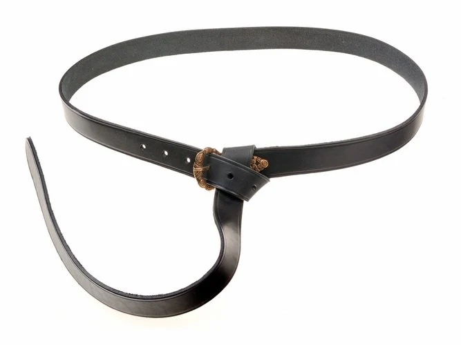 Vikingriem Oseberg-stijl, zwart leer - Image 4