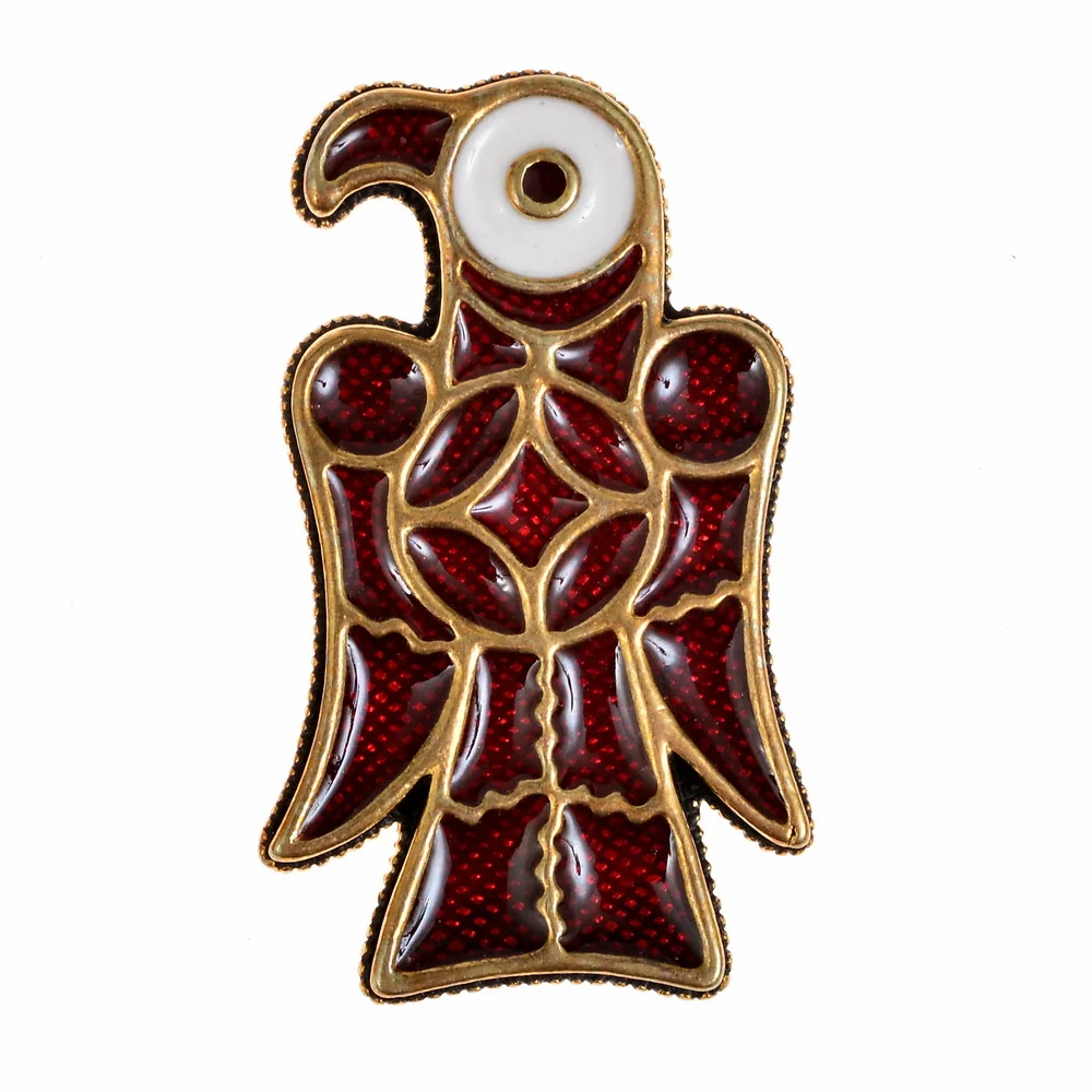 Oostgotische adelaarsfibula, rechts, verzilverd brons - Image 2