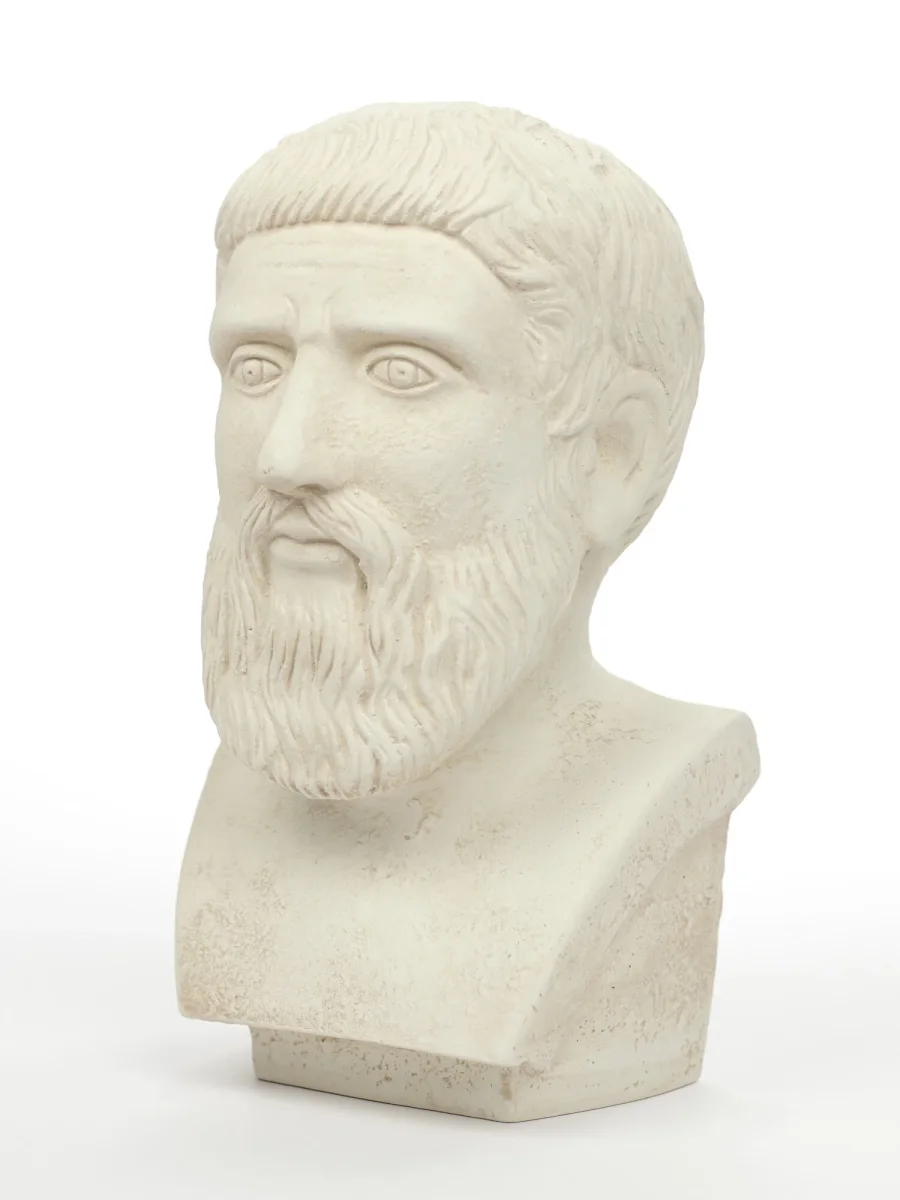 Beeld Plato, Griekse filosoof, Alabastergips - Image 2