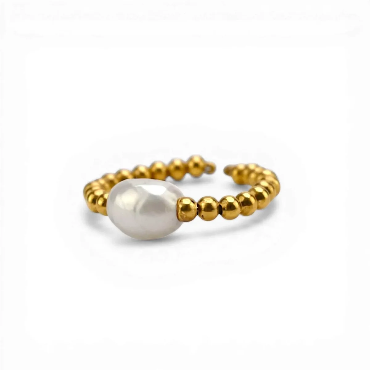 Romeinse ring Pompeji, witte parel