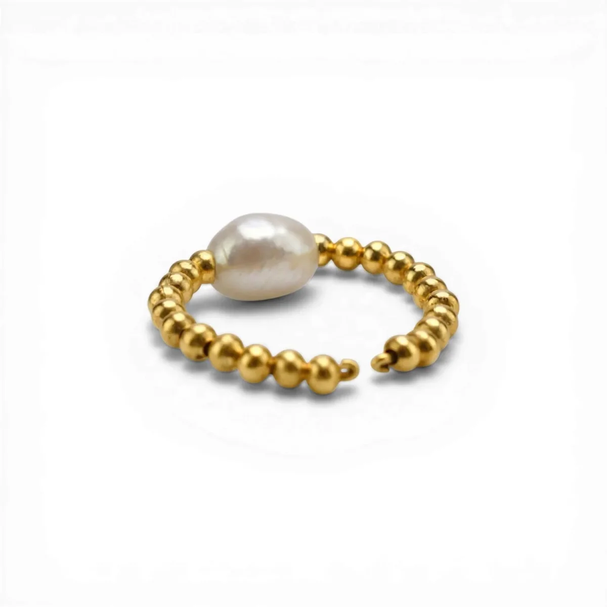 Romeinse ring Pompeji, witte parel - Image 3
