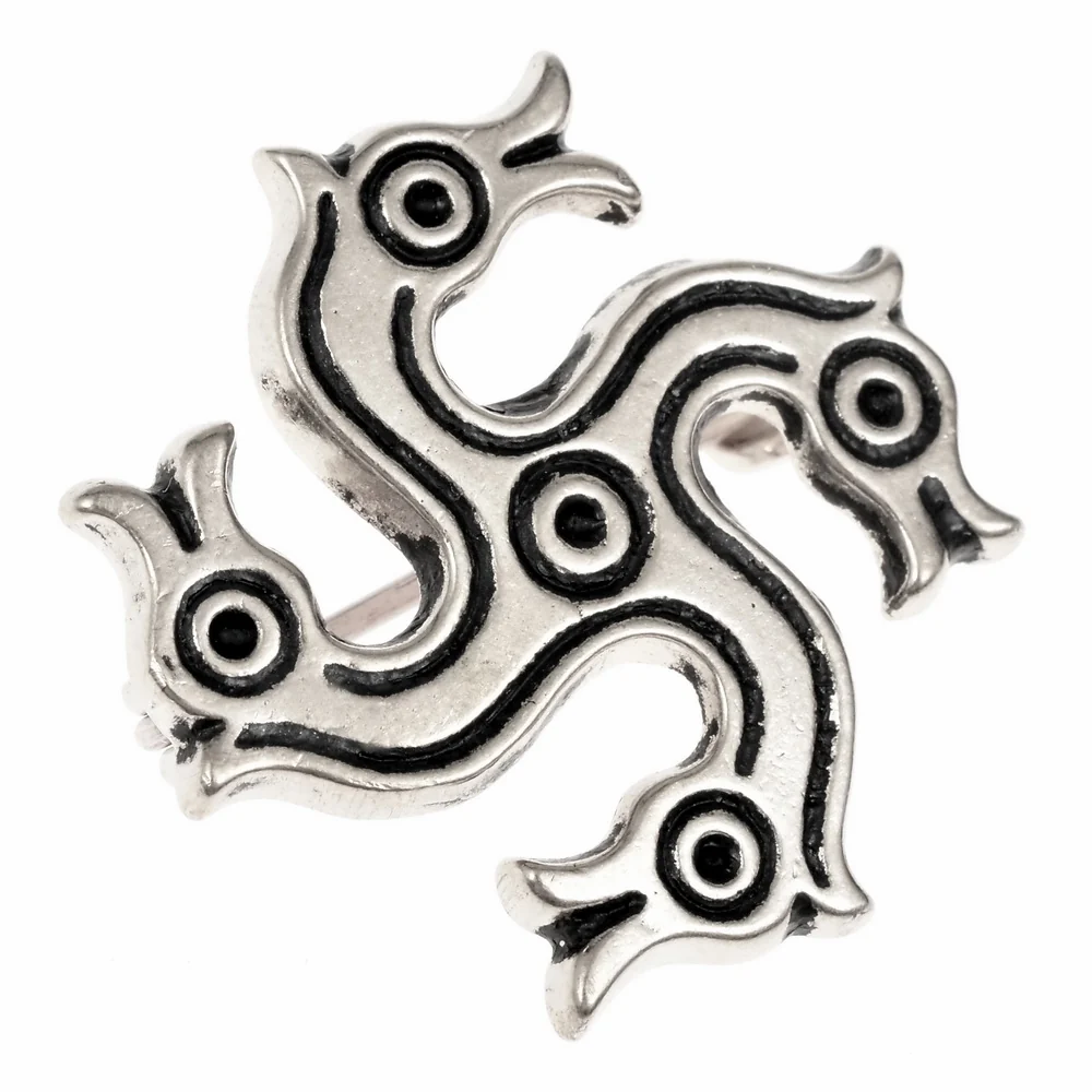 Romeinse paardenkopfibula (tetraskelion), verzilverd brons - Image 2