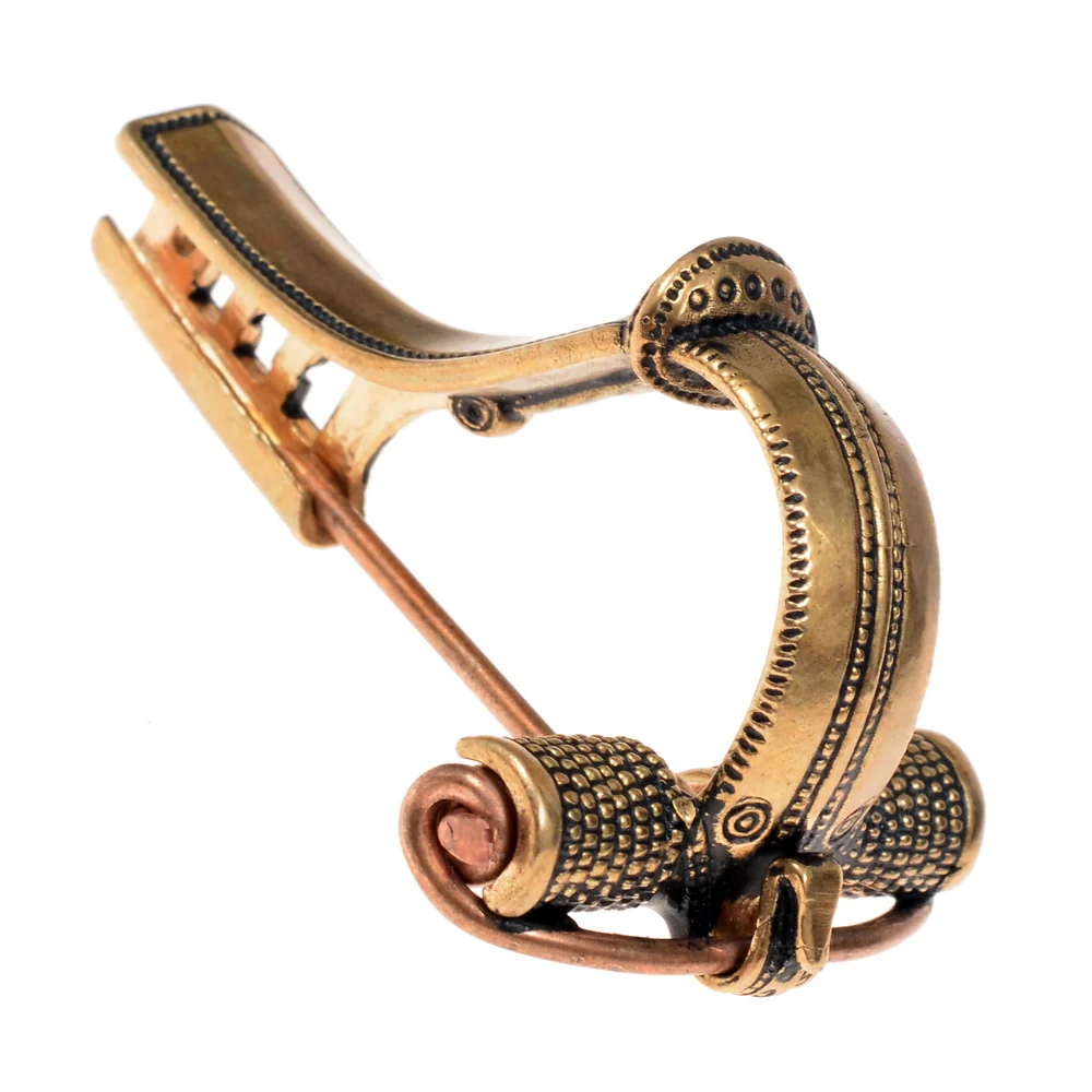 Germaanse rolkapfibula, Putensen, verzilverd brons - Image 3