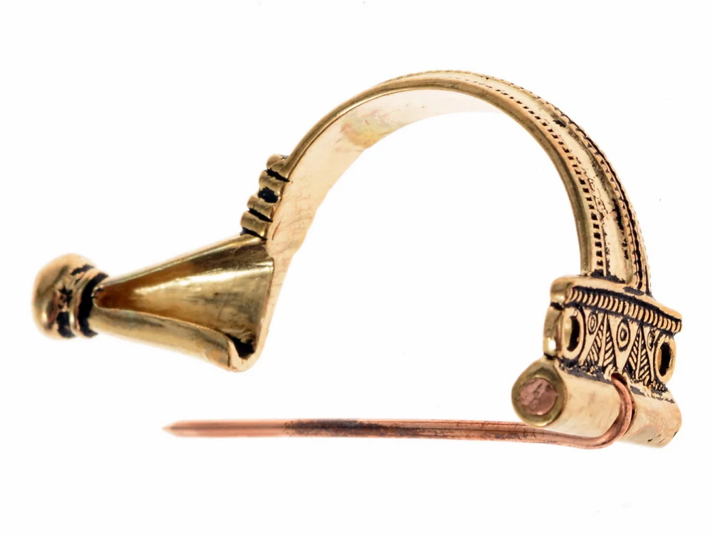 Romeinse Aucissa-fibula, verzilverd brons - Image 5