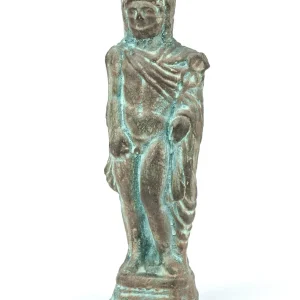 Beeldje Mercurius, Romeinse god van de handel, Alabastergips