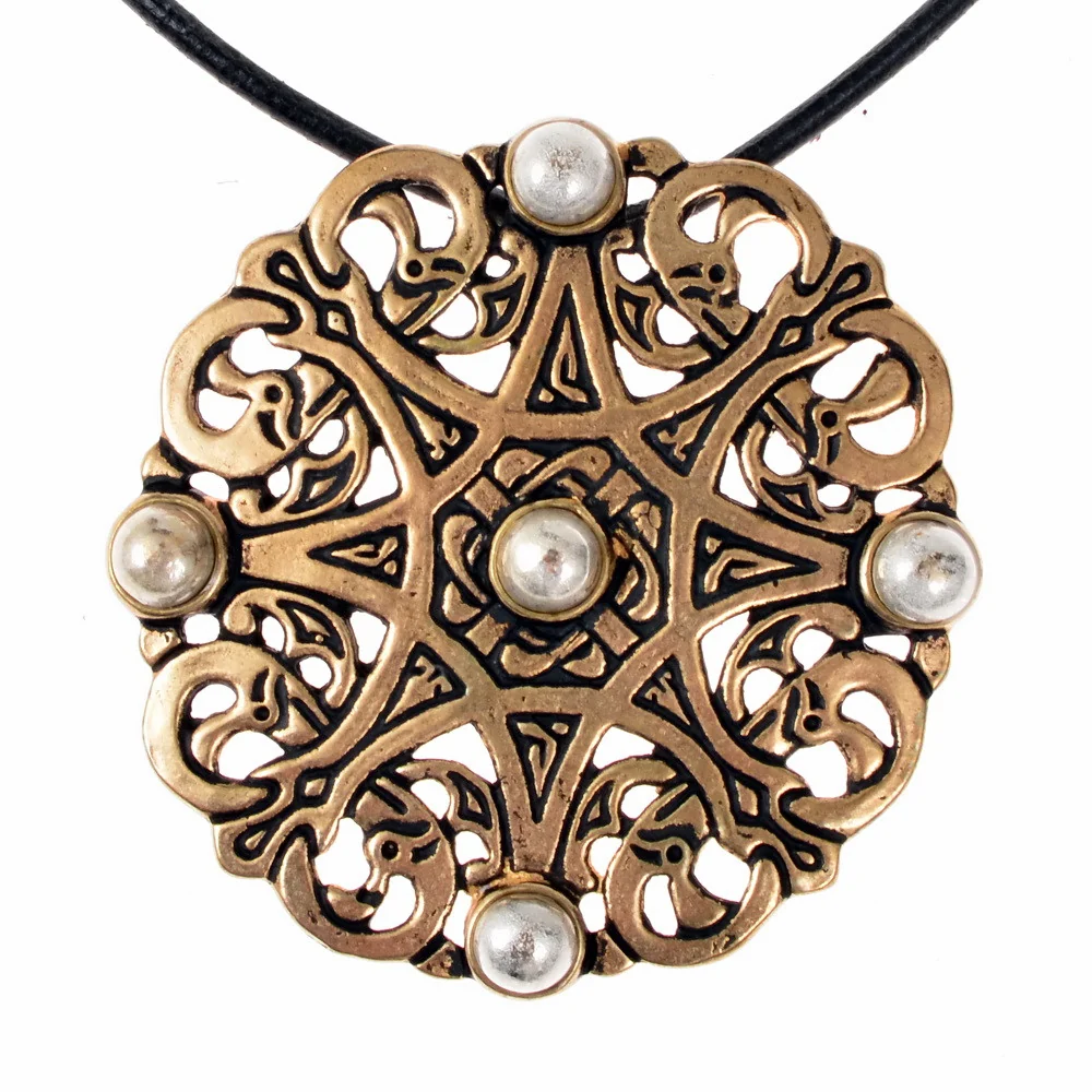 Angelsaksische hanger Trewhiddle-stijl, 9e eeuw, brons - Image 2