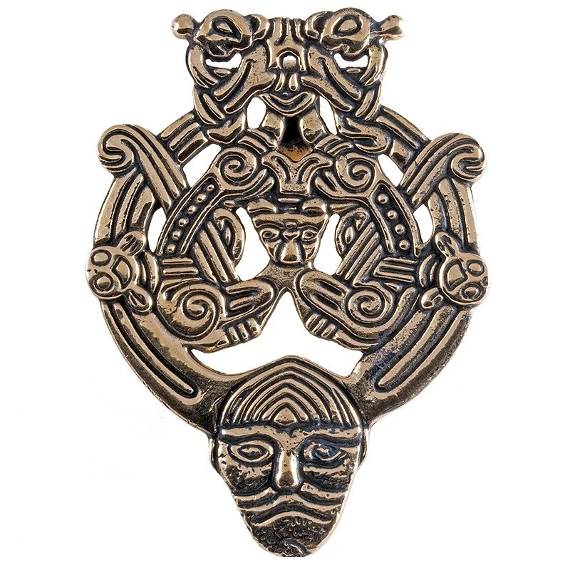 Odin-amulet Noorwegen, Borre-/Jellingstijl, brons - Image 2