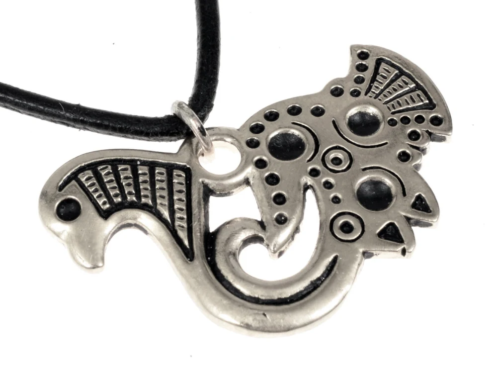 Baltisch vogelamulet, 9e-11e eeuw, verzilverd brons - Image 2